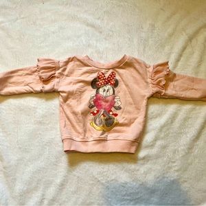 Minnie Mouse heart sweatshirt with ruffles
